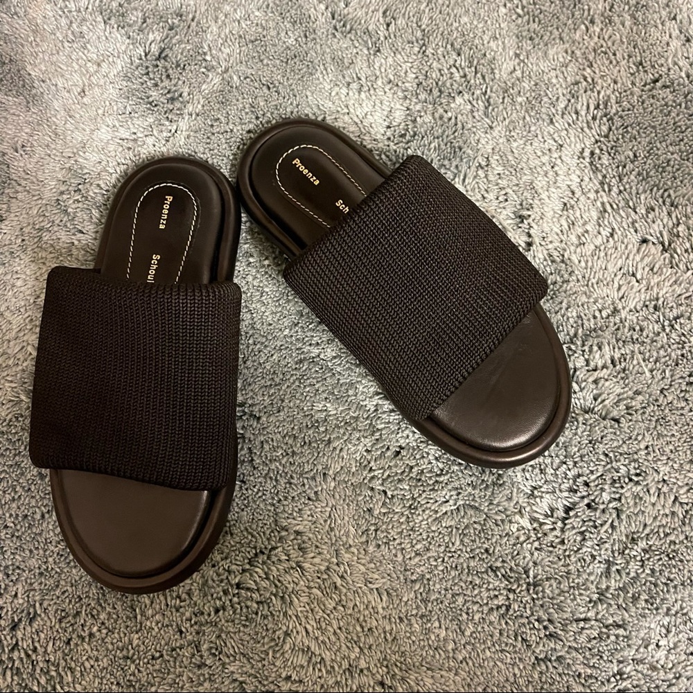 NWOT Proença Schouler Pipe stretch-knit slides 39